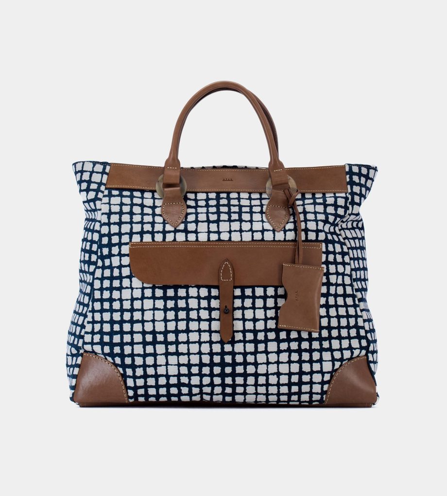 African-Holdall-1-grid-blue-front