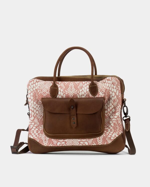 Welli Computer Bag — Lizard Salmon