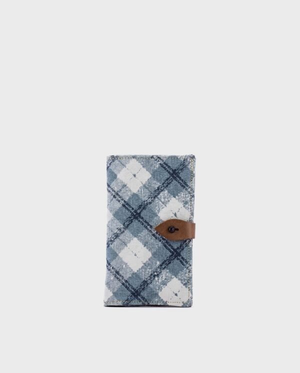 Iris Wallet — Blurry Madras / Blue
