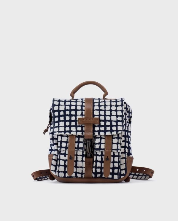 Zacky Multipocket Backpack — Blue Grid
