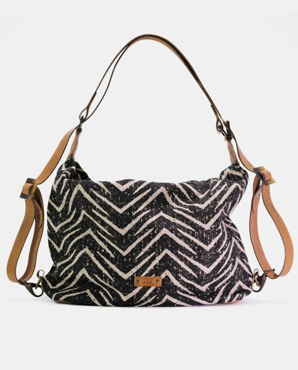 Amba Satchel — Vintage Angles Black